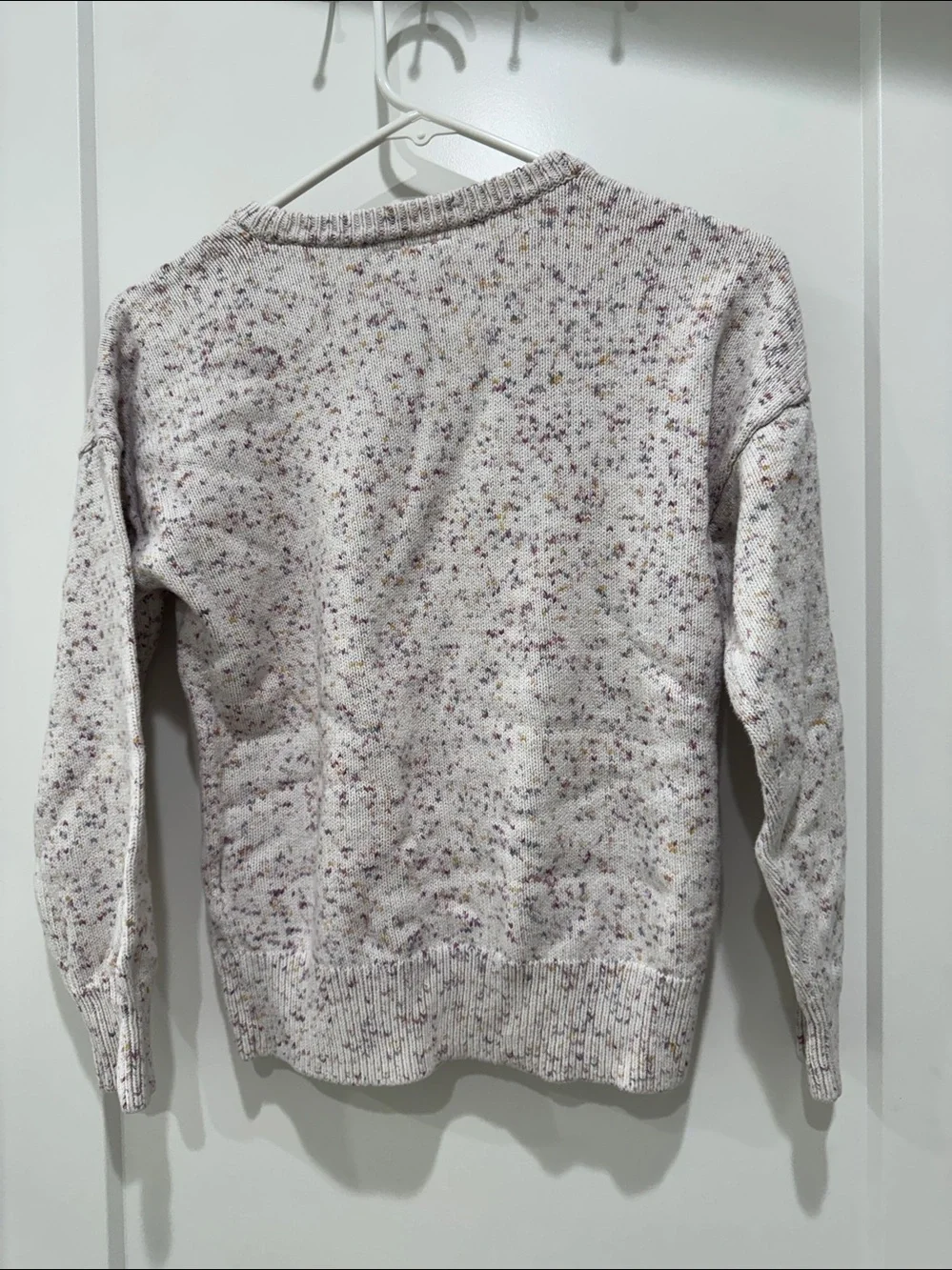 GAP kids blush pink Speckled Crewneck Sweater girls size L